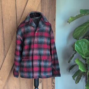 Woolrich Red and Black Plaid Jacket